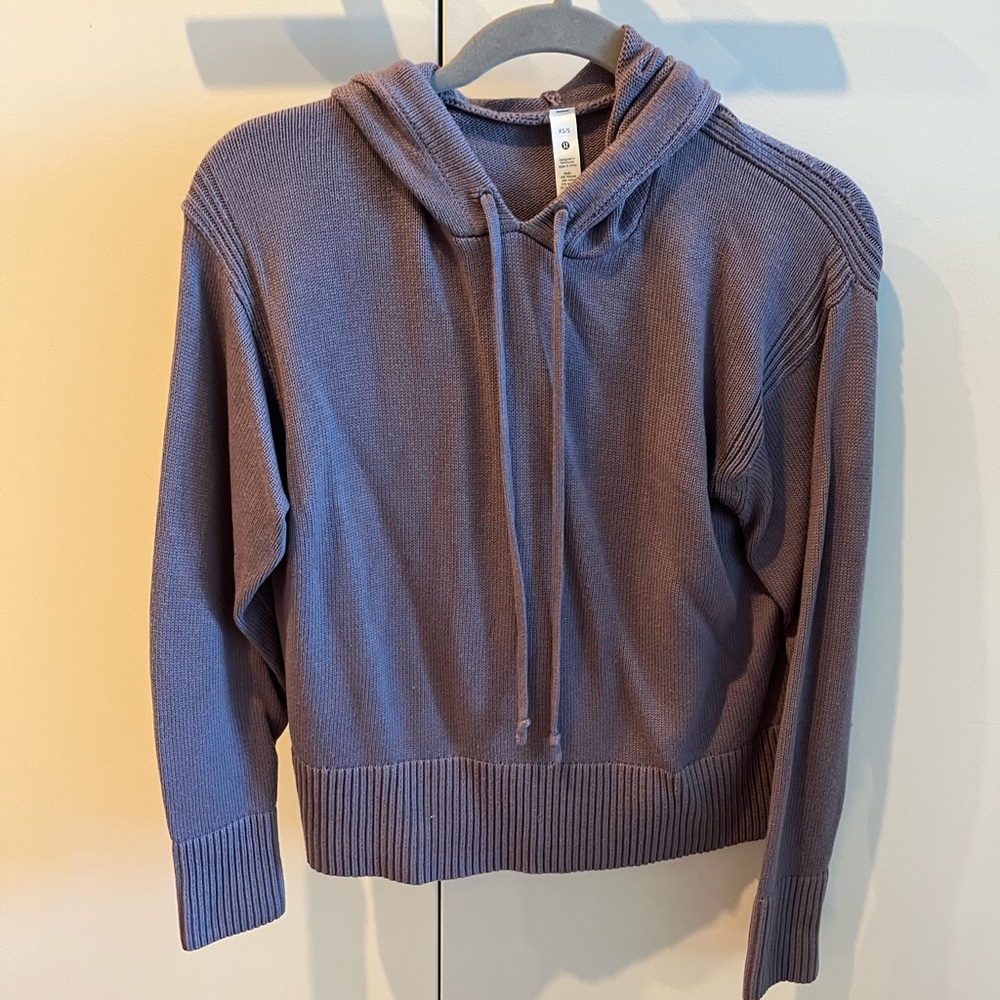 Lululemon Double Knit Cashlu Sweater Hoodie Dusky Lavender XS/S